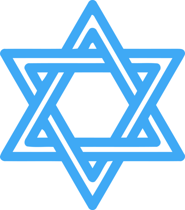 Hanukkah Electric Blue Line Logo For Happy Getaways PNG Image
