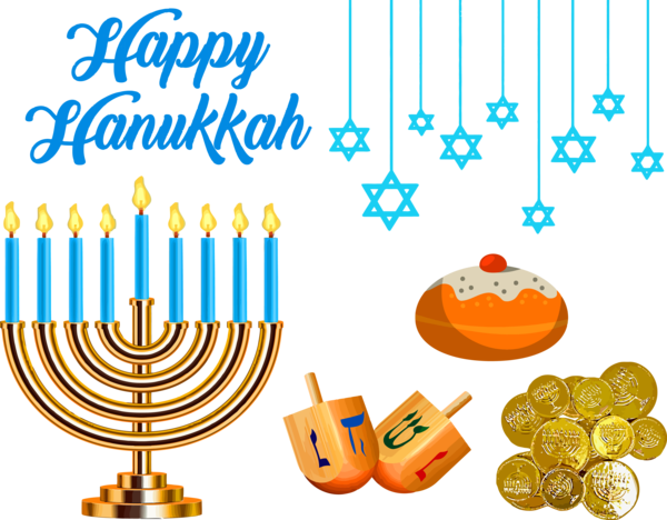 Hanukkah Menorah Candle Holder For Happy Song PNG Image