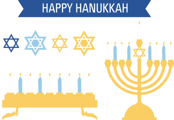 Hanukkah Menorah Candle Holder For Happy Colors PNG Image