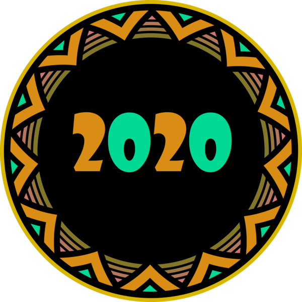 New Year Emoticon Circle Icon For Happy 2020 Games PNG Image
