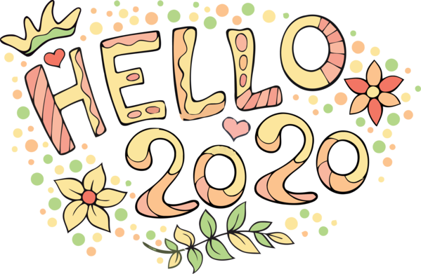 New Year Font Floral Design For Happy 2020 Party Near Me PNG Image