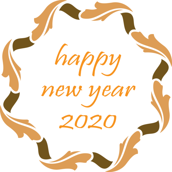 New Year Font Label For Happy 2020 Goals PNG Image