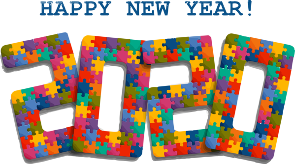 New Year Font Line Party Supply For Happy 2020 Ideas PNG Image