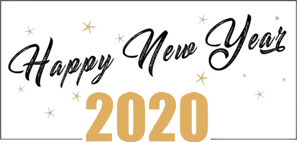 New Year Font Text Calligraphy For Happy 2020 Events Near Me PNG Image