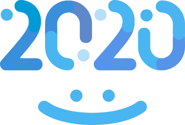 New Year 2020 Text Font Line For Happy Resolutions PNG Image
