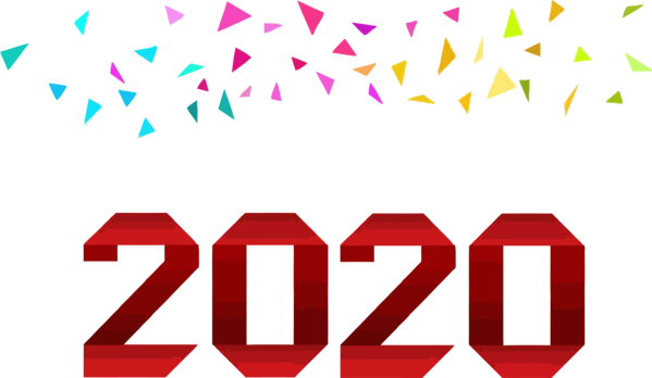 New Year Text Font Line For Happy 2020 Eve Party 2020 PNG Image