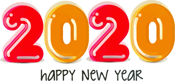 New Year Text Font Number For Happy 2020 2020 PNG Image