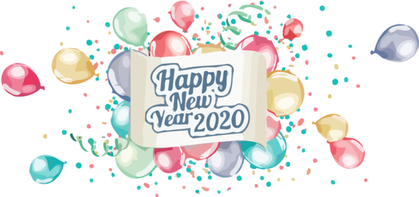 New Year Text Font Sweetness For Happy 2020 Celebration PNG Image