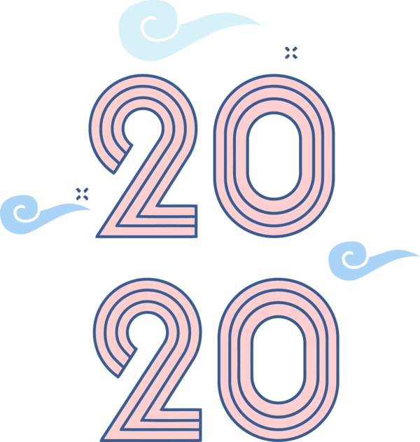 New Year Text Line Font For Happy 2020 Events Near Me PNG Image