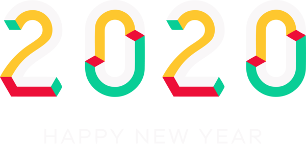 New Year 2020 Text Line Font For Happy Events Near Me PNG Image