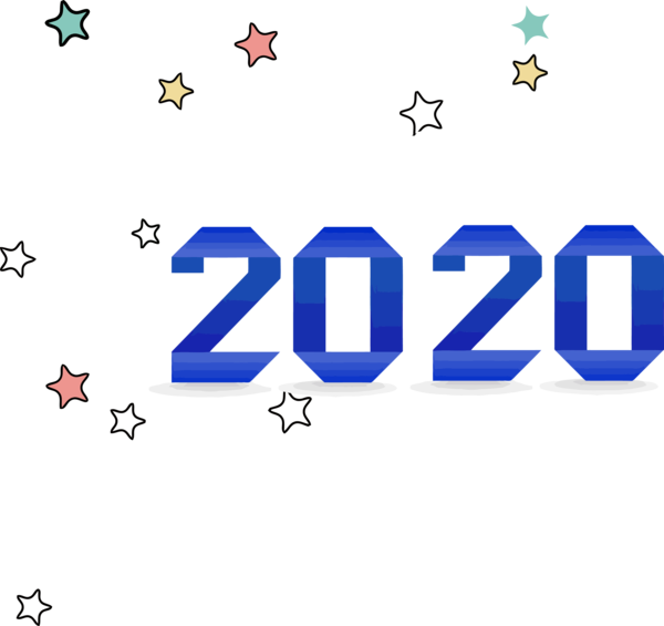 New Year Text Line Font For Happy 2020 Ideas PNG Image