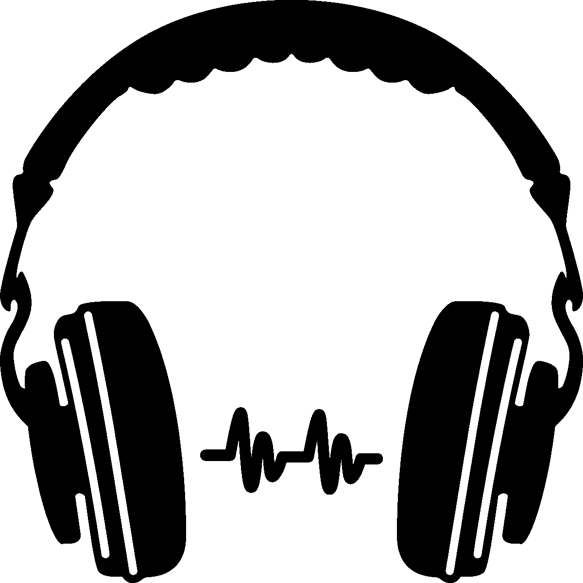 Headphone Silhouette Clip Art PNG Image