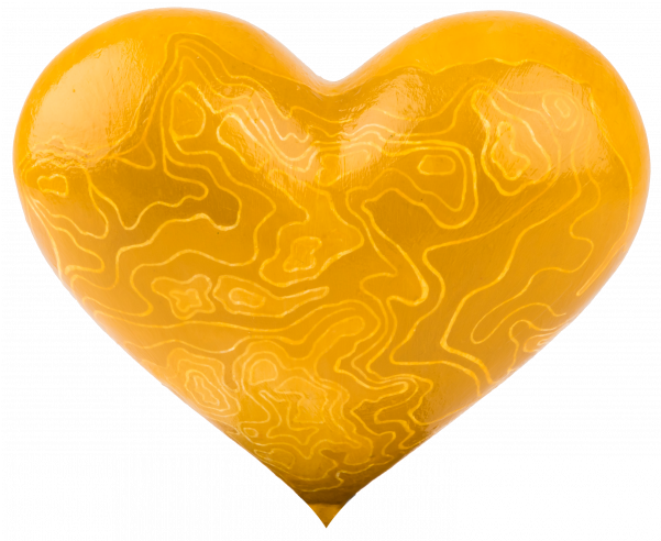 Heart Abstract Gold PNG File HD PNG Image