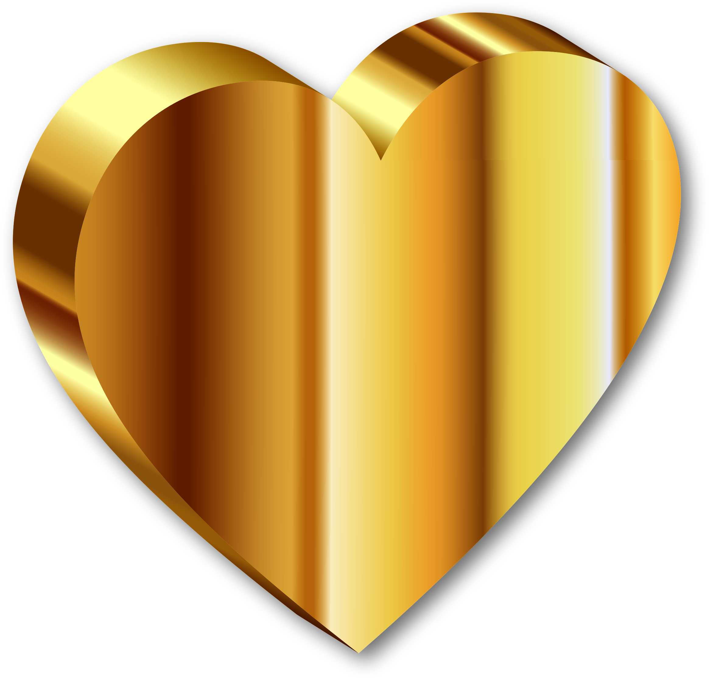 Heart Abstract Gold Free Download Image PNG Image