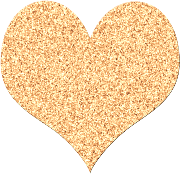 Heart Glitter Gold PNG File HD PNG Image