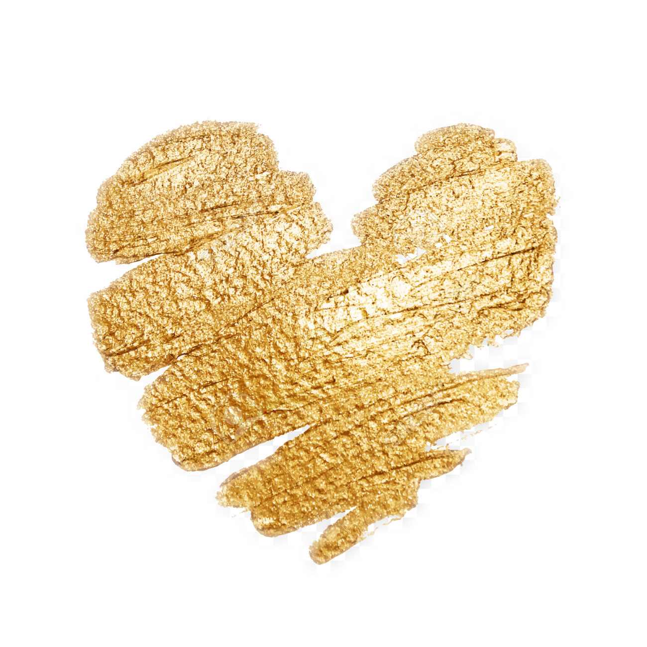 Heart Glitter Gold PNG Free Photo PNG Image