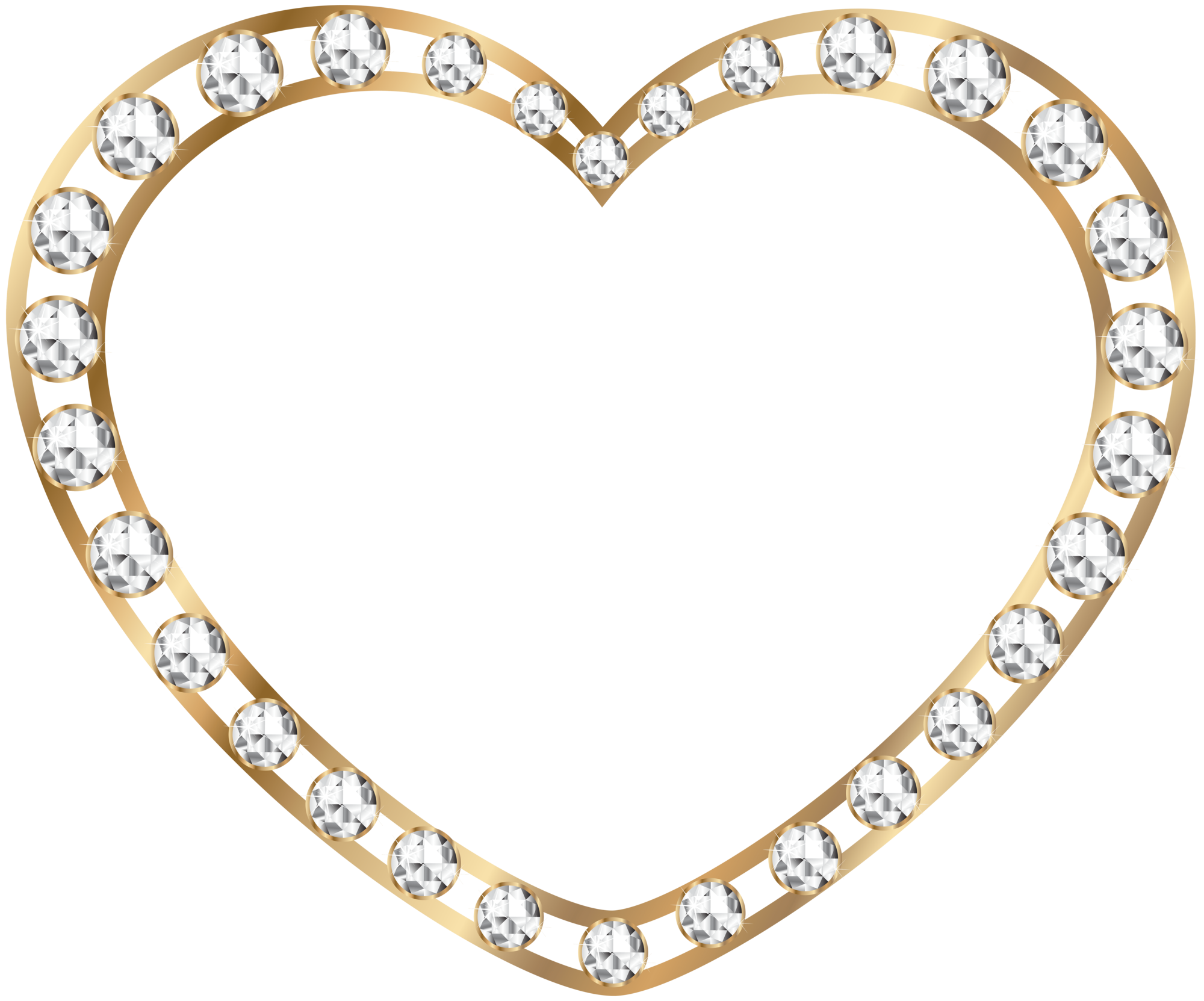 Heart Pic Gold Free Transparent Image HQ PNG Image