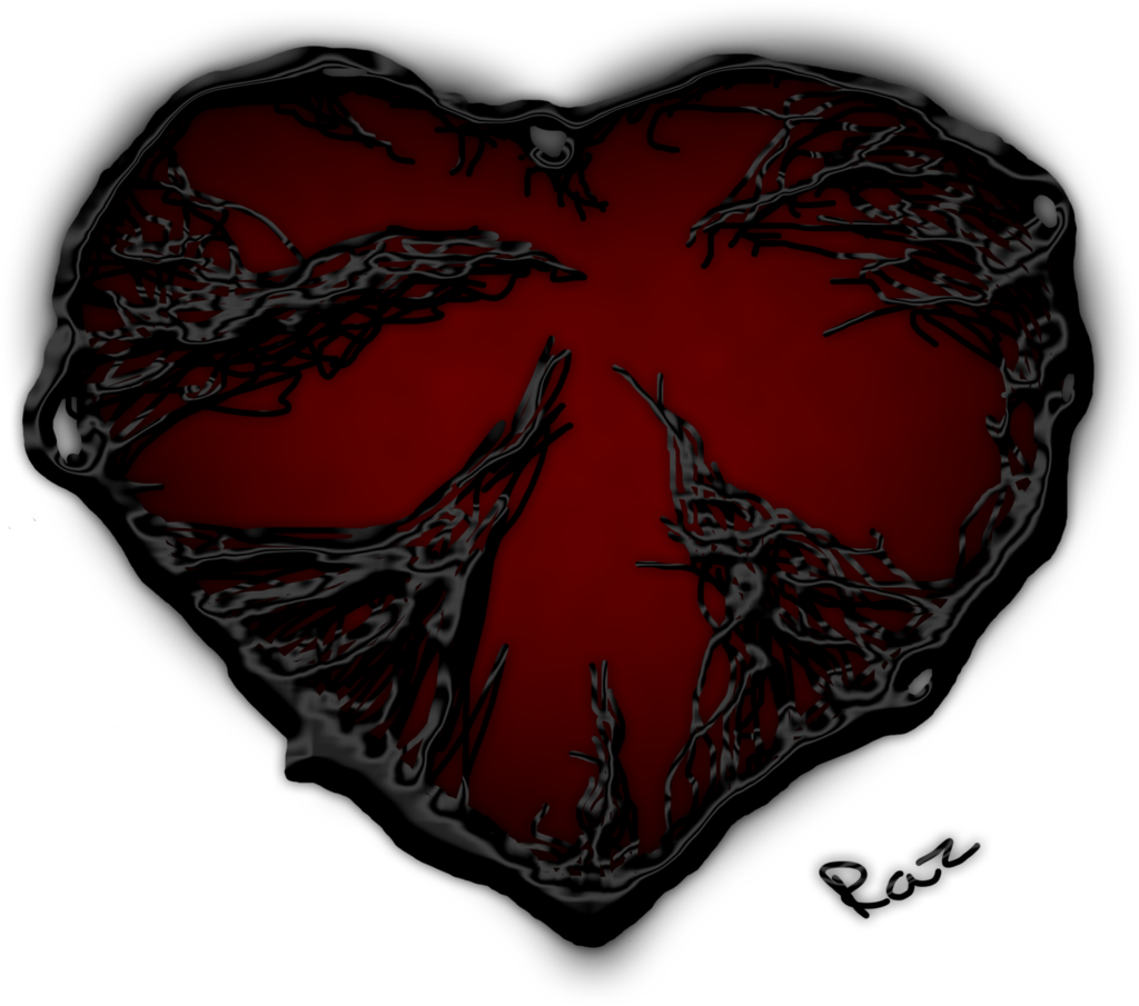 Dark Red Heart PNG Image