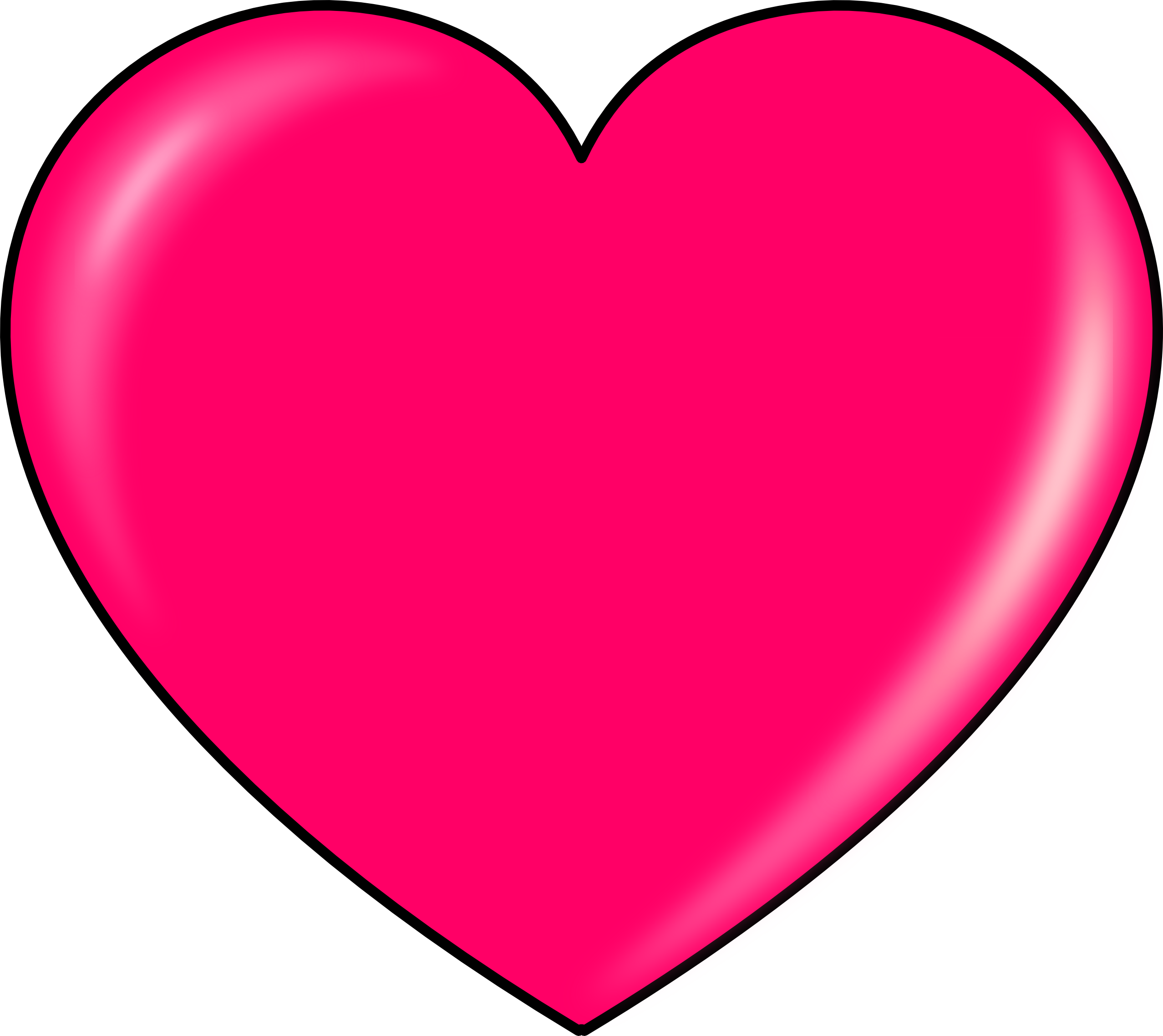 Hot Pink Heart Transparent PNG Image