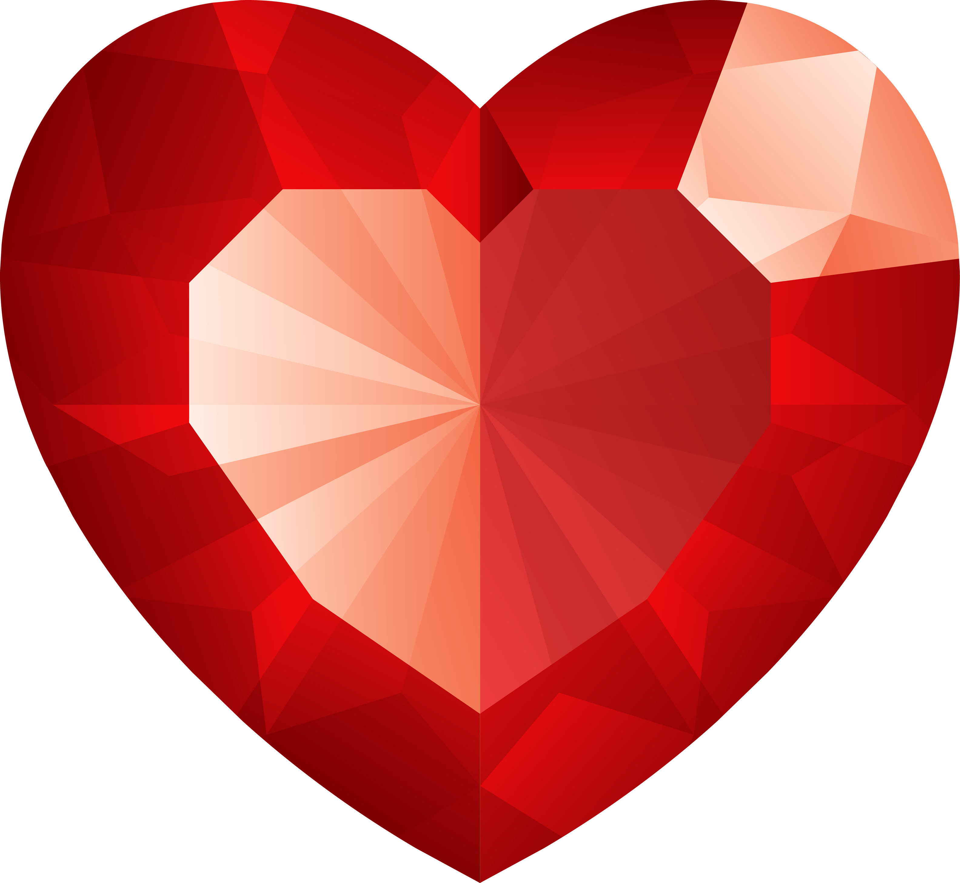 Dark Red Heart Transparent PNG Image