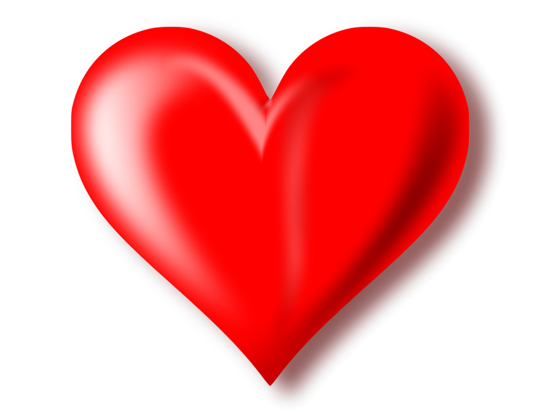 3D Red Heart Transparent Background PNG Image