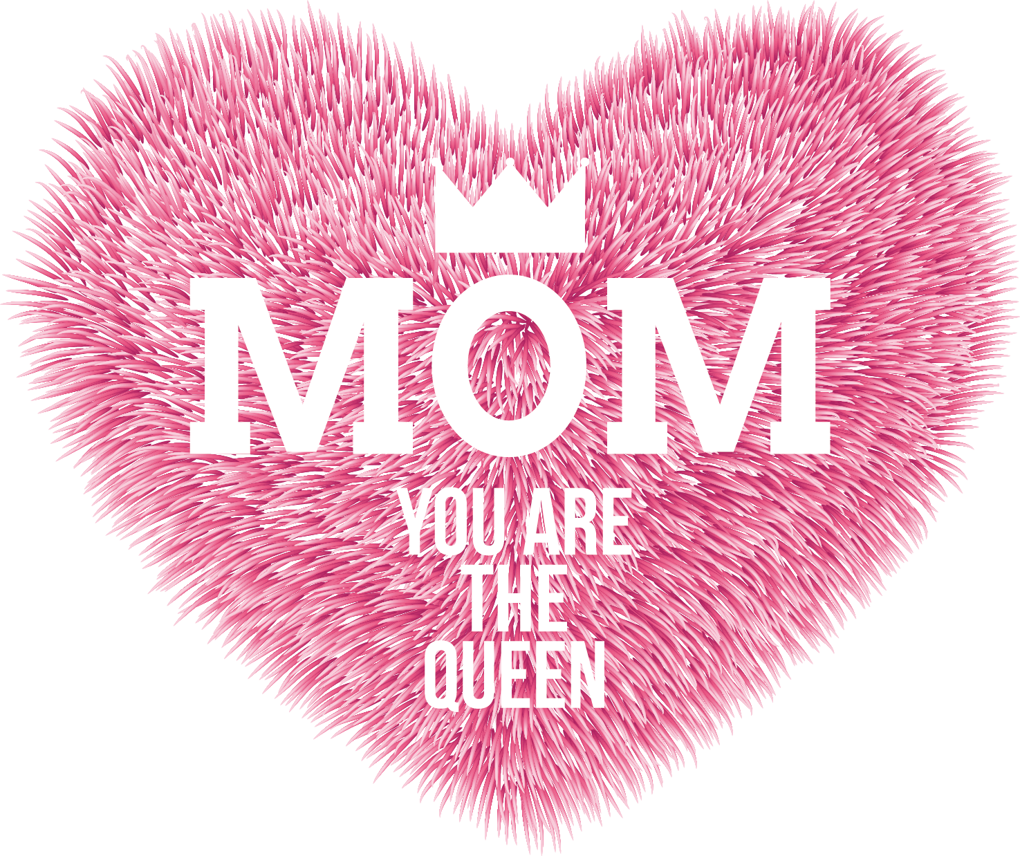 Pink Heart Mothering Sunday Mother Day PNG Image