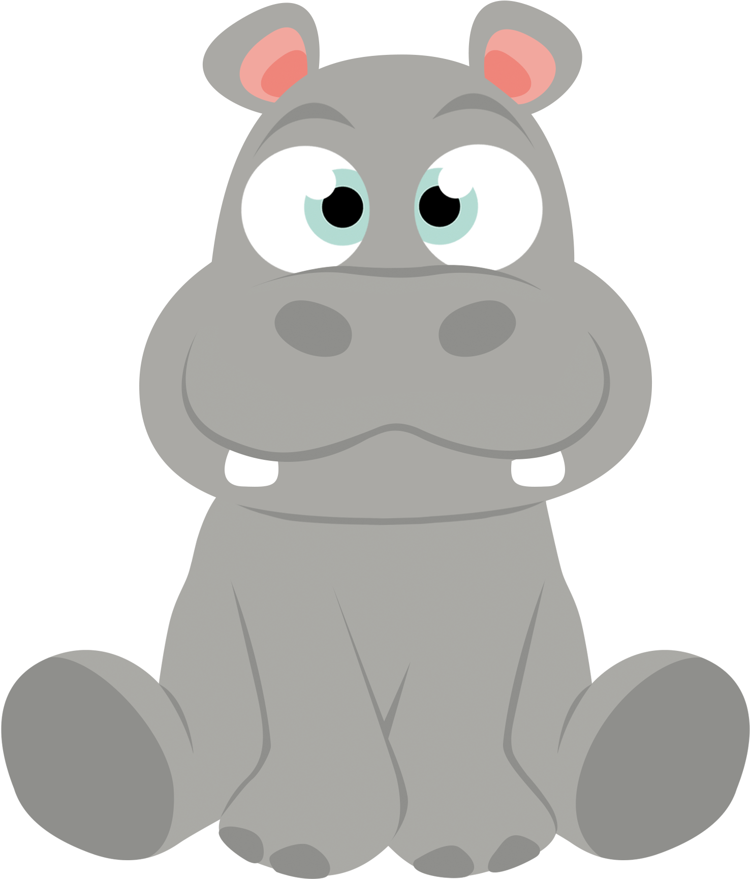 Hippo Vector Free Clipart HQ PNG Image