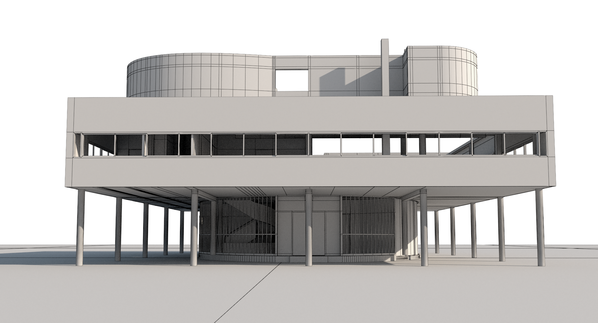 Building Elevation Villa Savoye Architecture Facade PNG Image