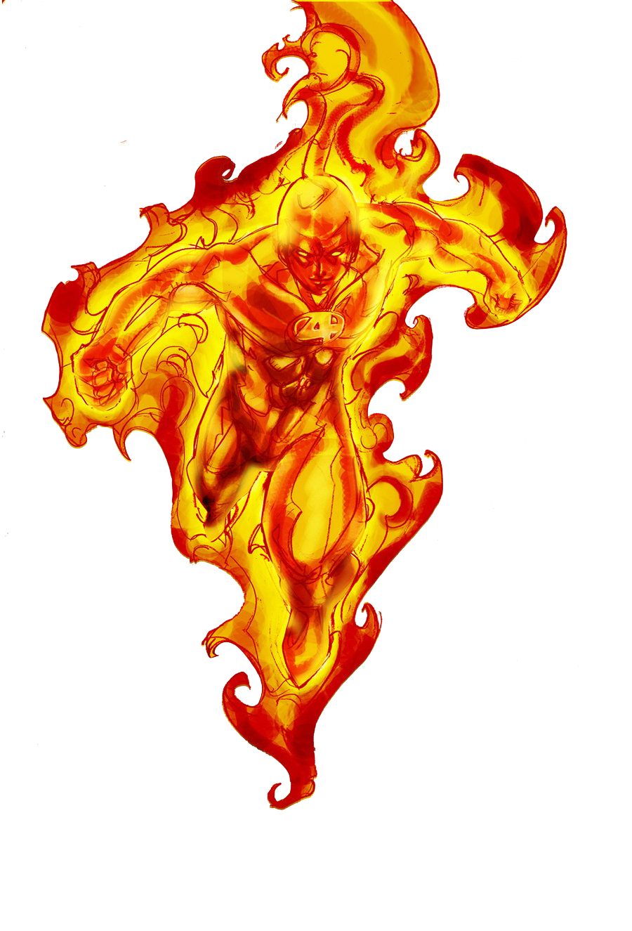 Human Torch Transparent PNG Image