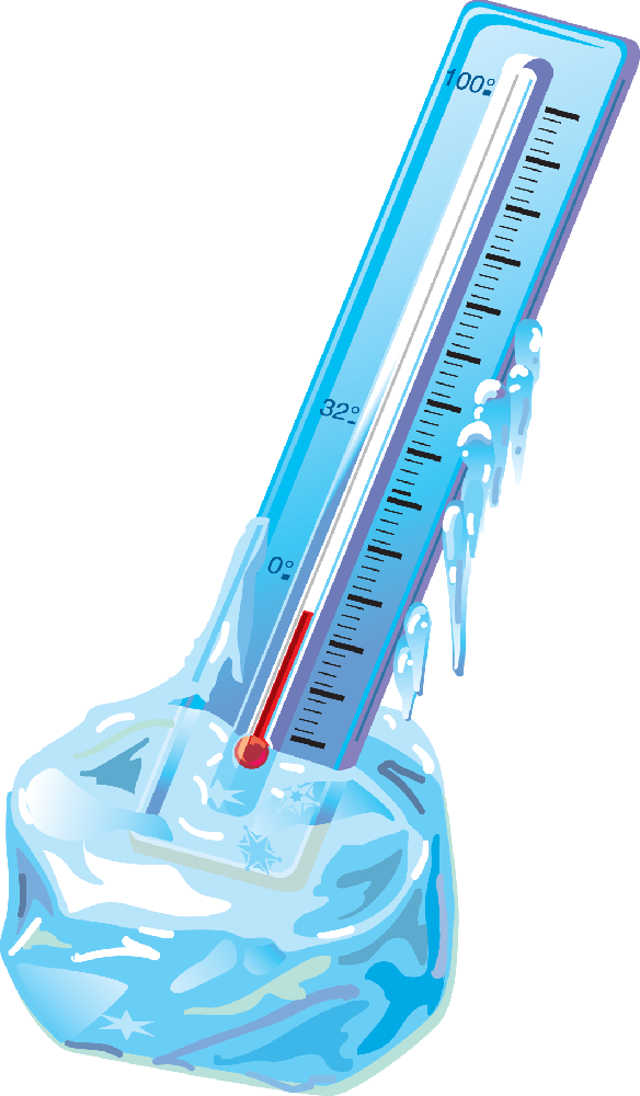 Blue Electric Aqua Thermometer Cold Wind Chill PNG Image