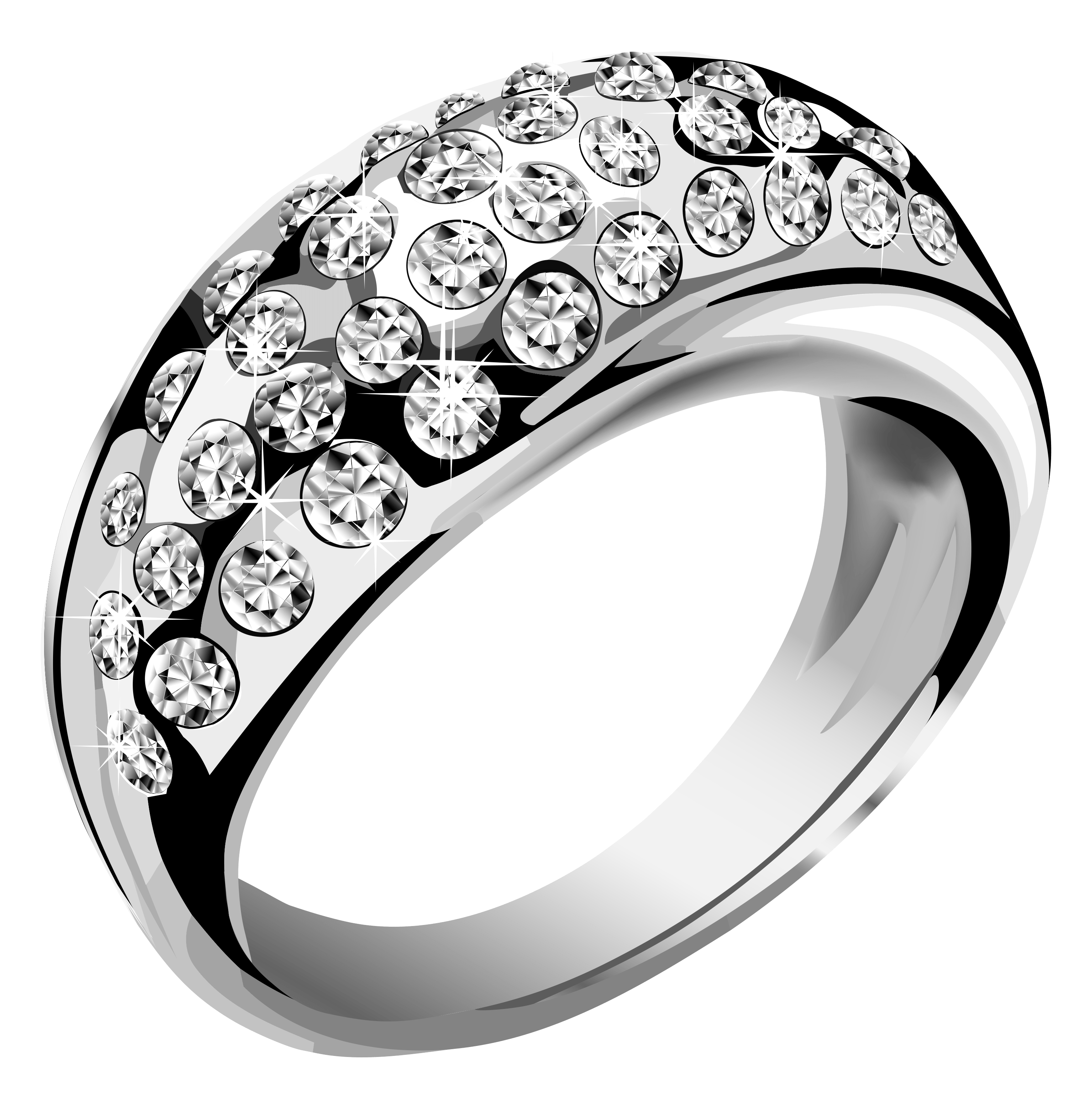 Download Silver Ring With Diamonds Png HQ PNG Image | FreePNGImg