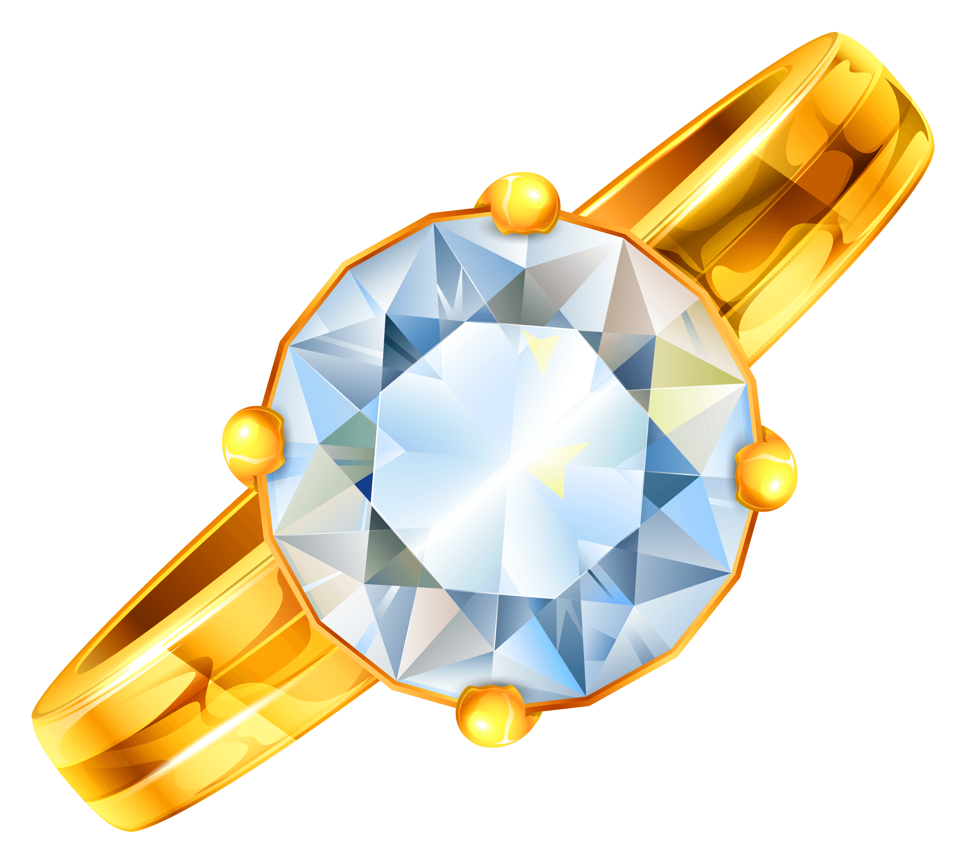 Gold Ring With Diamond Png PNG Image