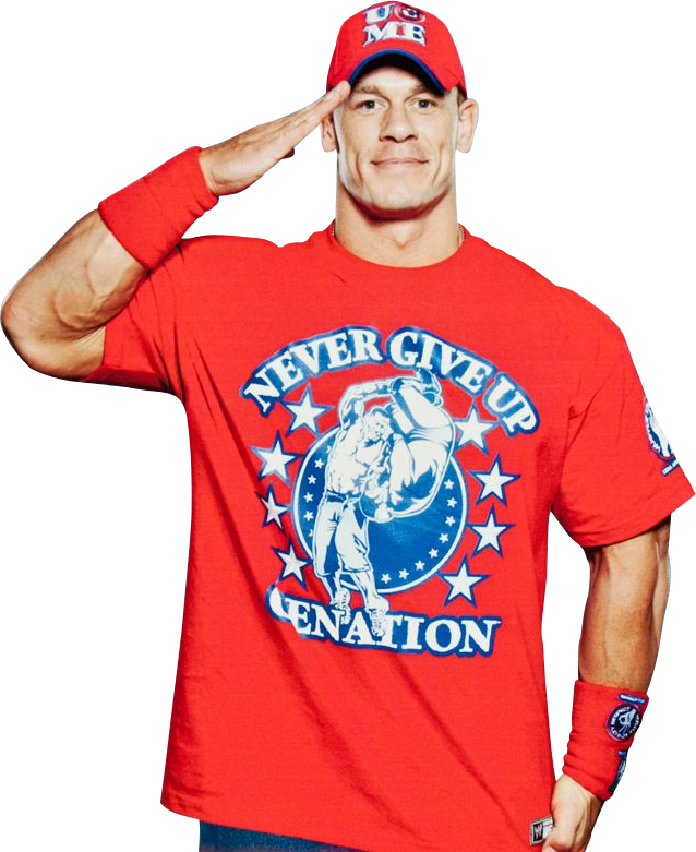 John Cena Red Shirt Png PNG Image