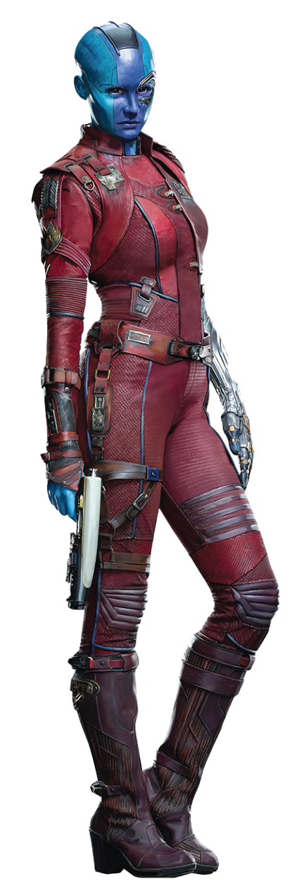 Superhero Vol Of Armour Nebula Gamora Guardians PNG Image