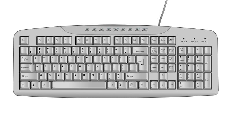 White Keyboard Free PNG HQ PNG Image