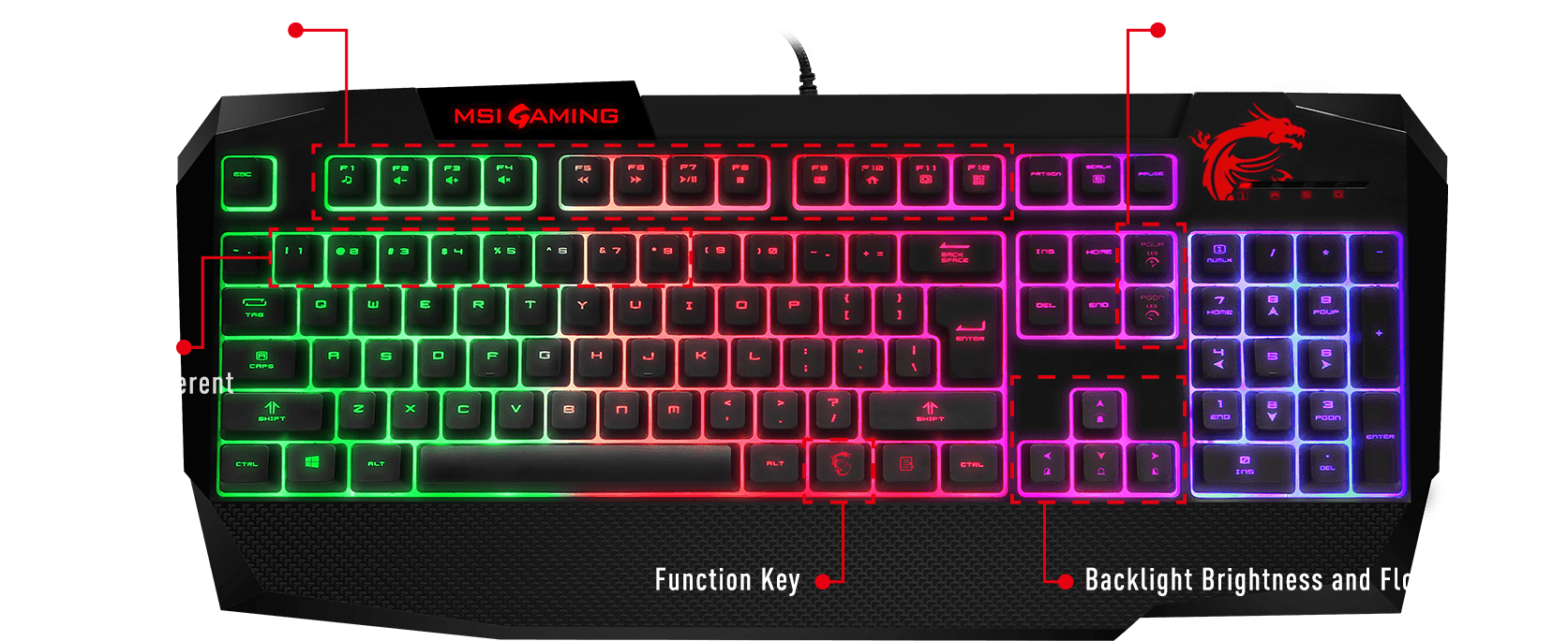 Gaming Neon Keyboard HQ Image Free PNG Image