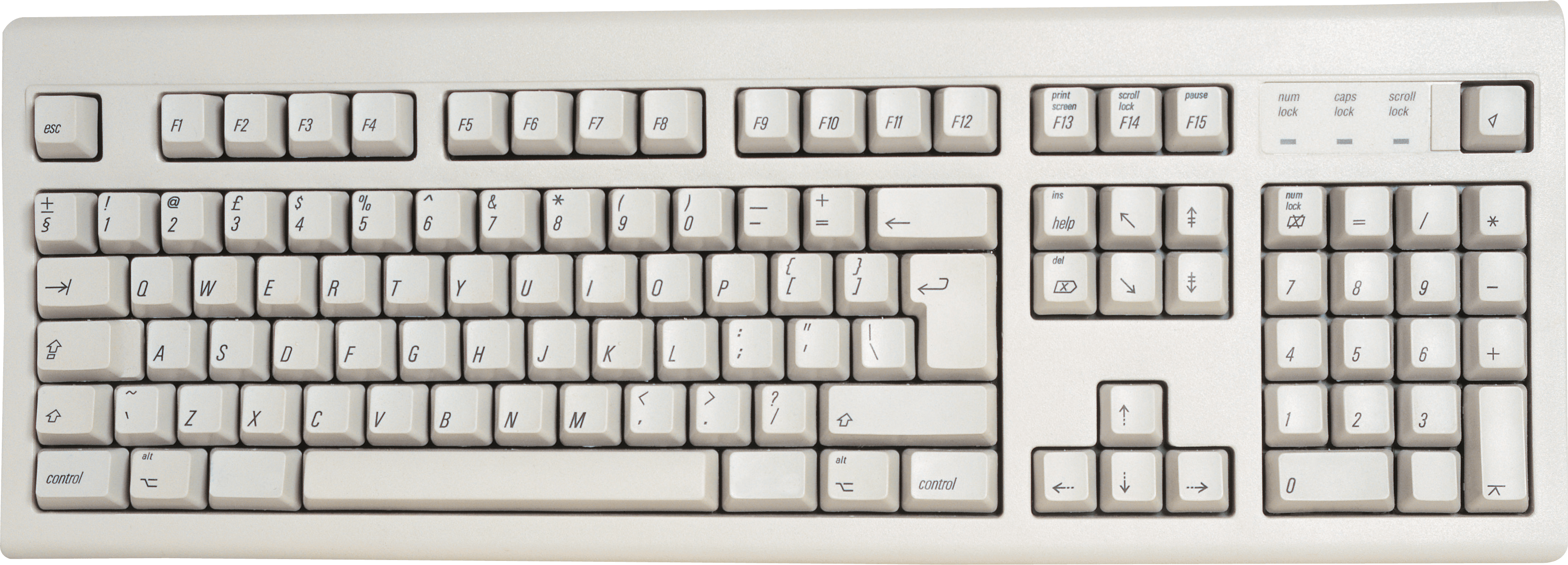 White Keyboard Png Image PNG Image