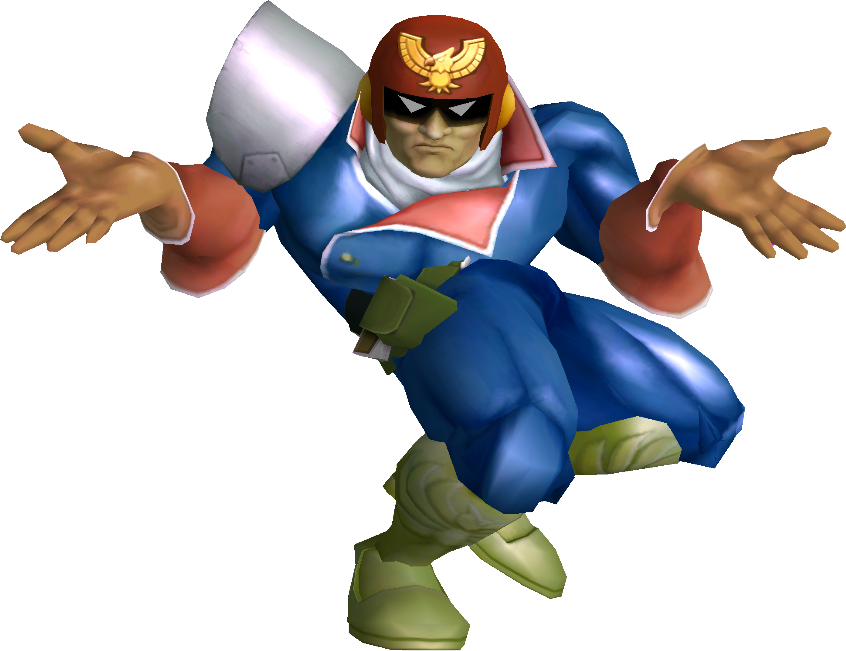 Smash Superhero Brawl Bros Melee Figurine Falcon PNG Image