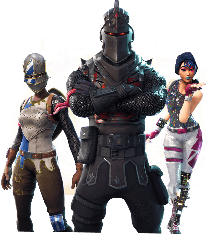 Figure Knight Armour Royale Black Fortnite Battle PNG Image