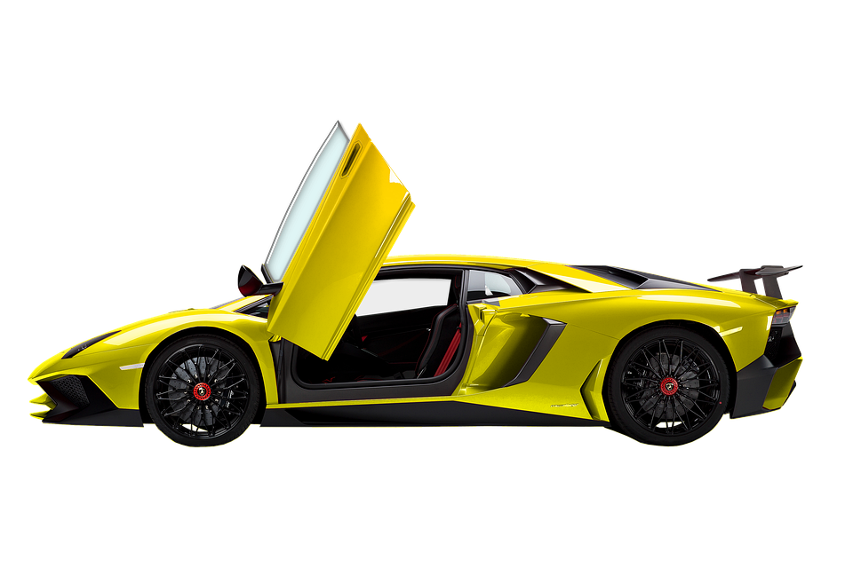 Convertible Lamborghini Yellow HQ Image Free PNG Image