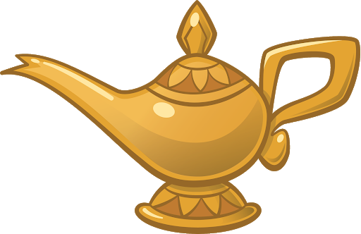 Golden Lamp Pic Genie PNG Download Free PNG Image