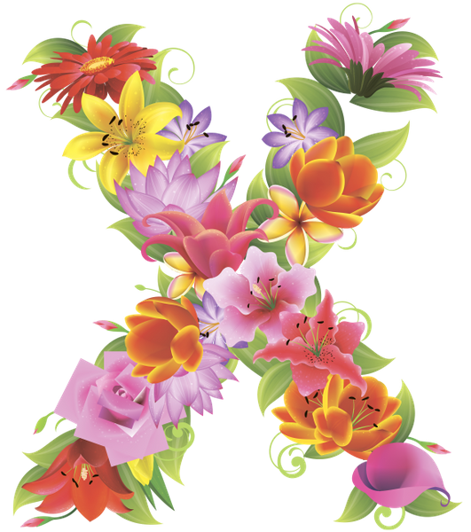 Alphabet Flower Picture PNG Free Photo PNG Image