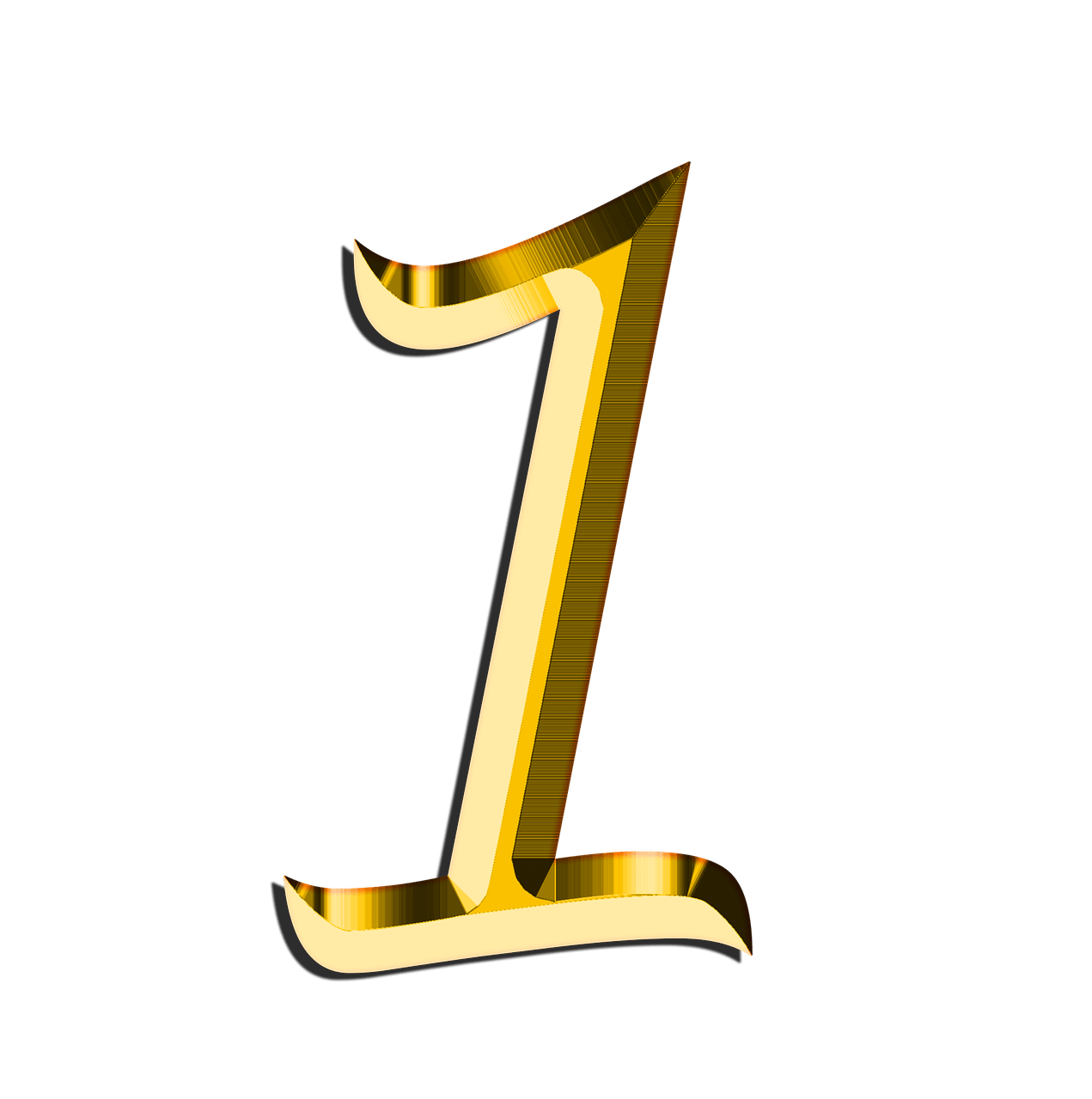 1 Number Gold PNG File HD PNG Image