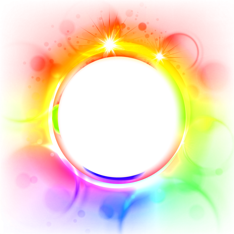 Picture Light Effect Multicolored Circle Glow PNG Image