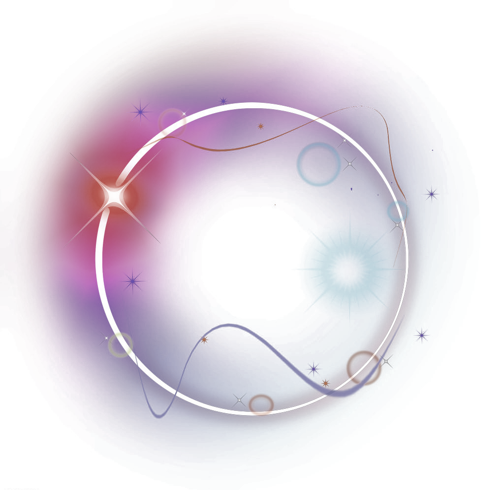 Light Circle Glow Effect Multicolored PNG Image