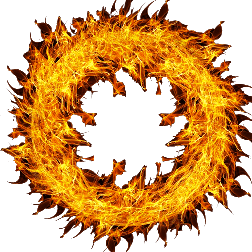 Real Light Circle Flame Fire PNG Image