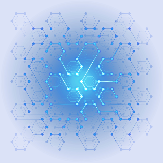 Designer Poster Wallpaper Effect Light Digital Hexagon PNG Image