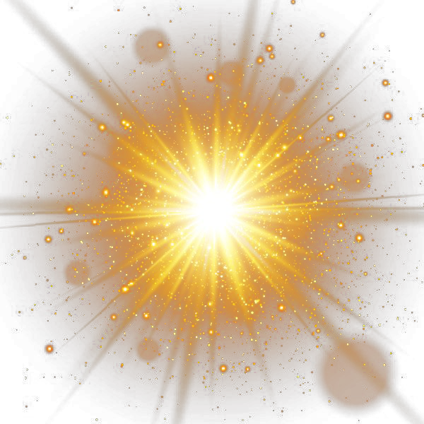 Decorative Gold Efficacy Light Spot Effect Sunlight PNG Image