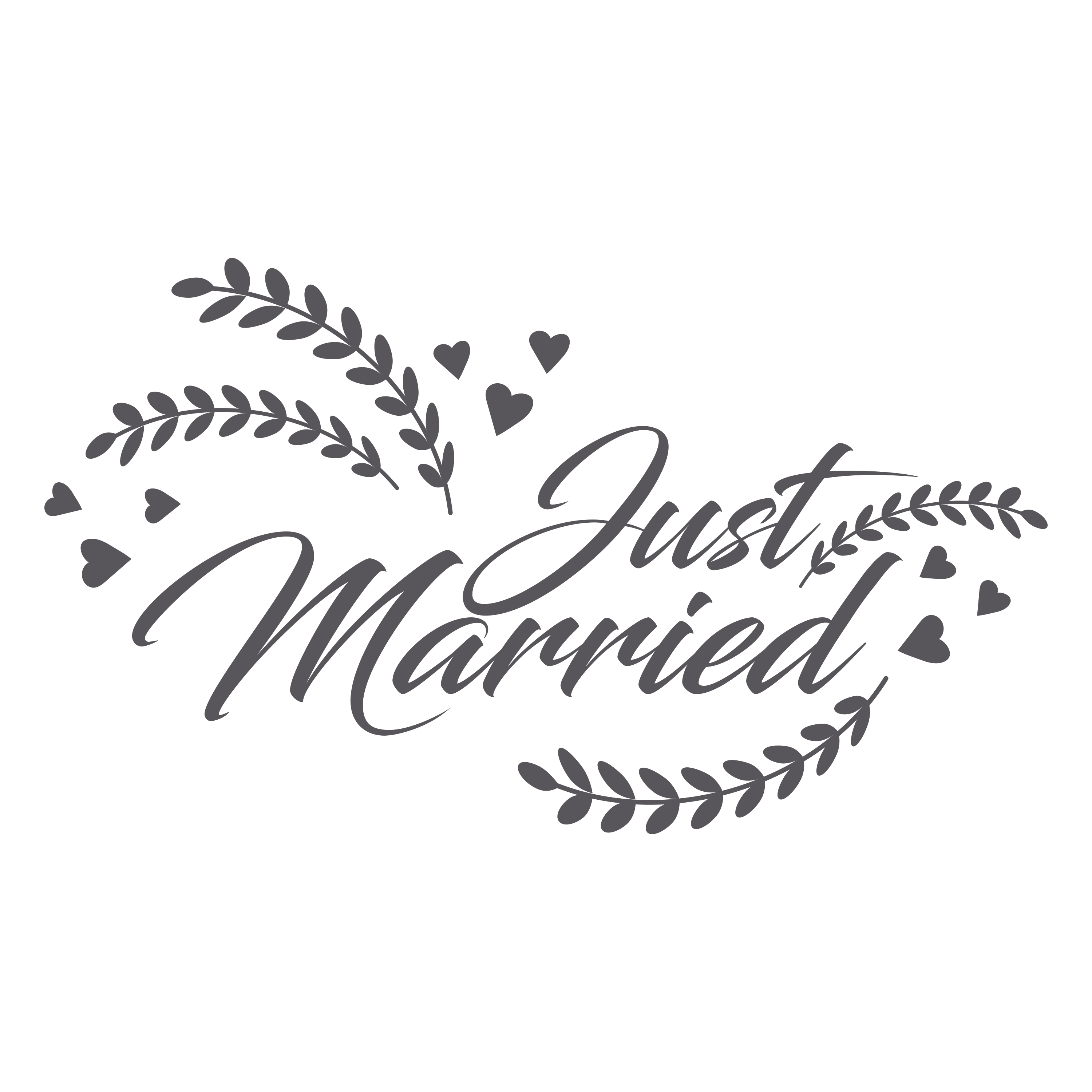 Married Just Jesus Our Logo Font Signs, PNG Image
