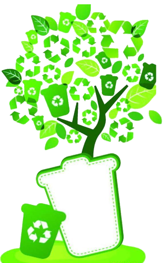 Bin Container Recycling Tree Environmental Protection Green PNG Image